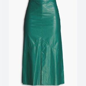 Isabel Marant faux leather Elegant Green Skirt
